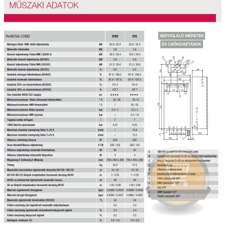 Biasi Rinnova Cond  X 25 S kombi kondenzációs gázkazán