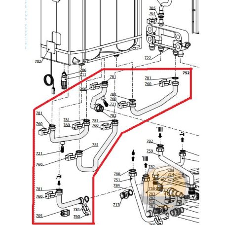 Ariston bekötőcső készlet  60001948