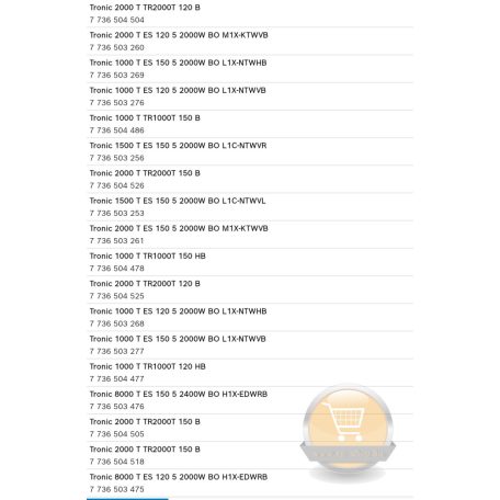 Bosch Tronic fűtőbetét fűtőszál 2000W 8738713034